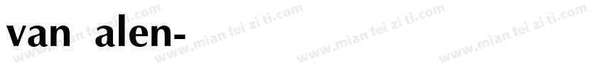 van alen字体转换